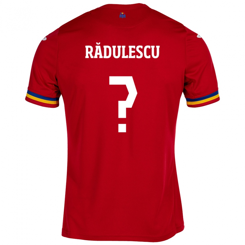 Kinder Rumänische Mihnea Rădulescu #0 Rot Auswärtstrikot Trikot 24-26 T-Shirt