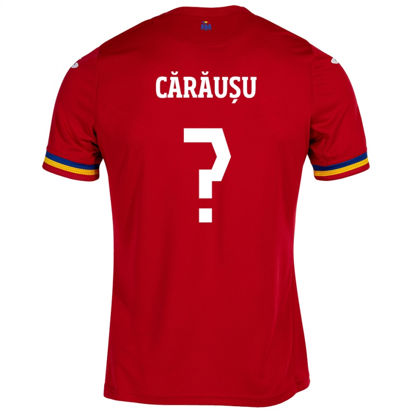 Kinder Rumänische Codrin Cărăușu #0 Rot Auswärtstrikot Trikot 24-26 T-Shirt