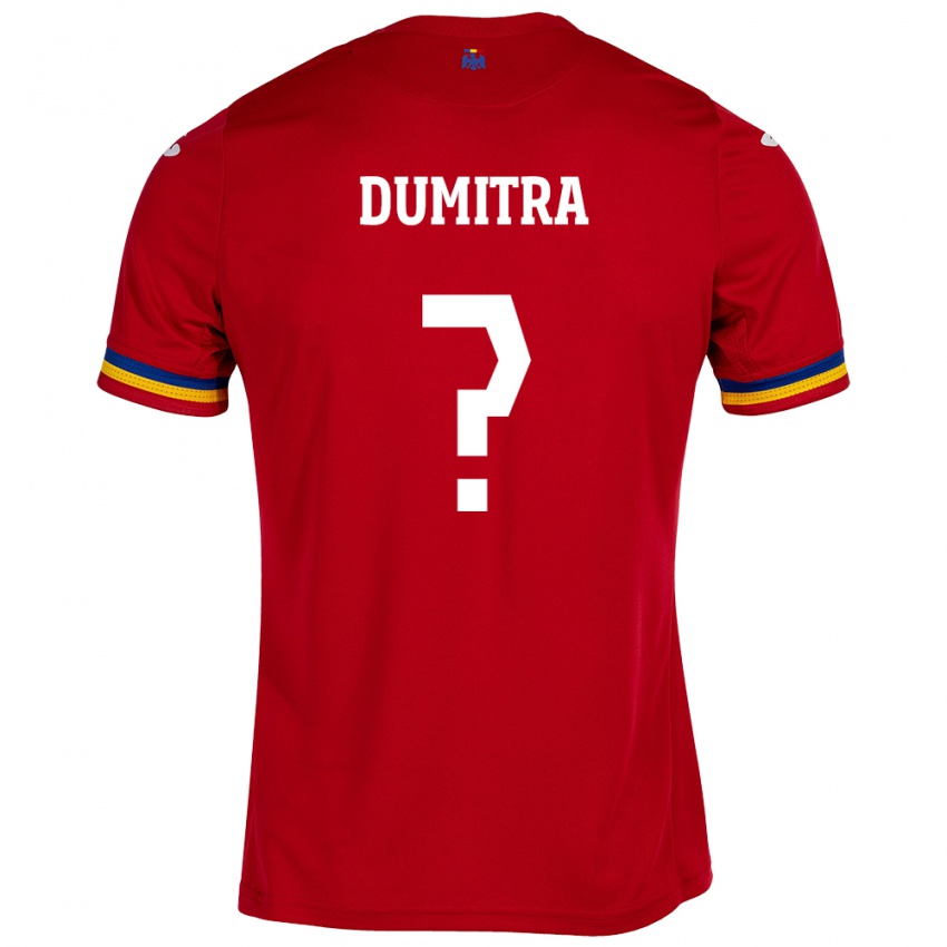 Kinder Rumänische John Dumitra #0 Rot Auswärtstrikot Trikot 24-26 T-Shirt