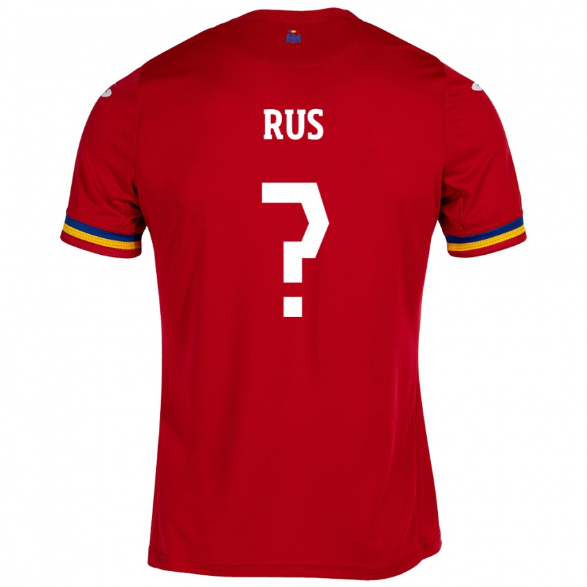 Kinder Rumänische Jayden Rus #0 Rot Auswärtstrikot Trikot 24-26 T-Shirt