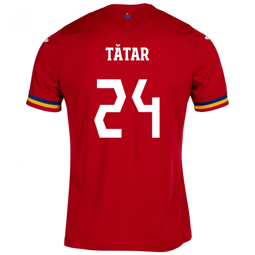 Kinder Rumänische Mădălina Tătar #24 Rot Auswärtstrikot Trikot 24-26 T-Shirt