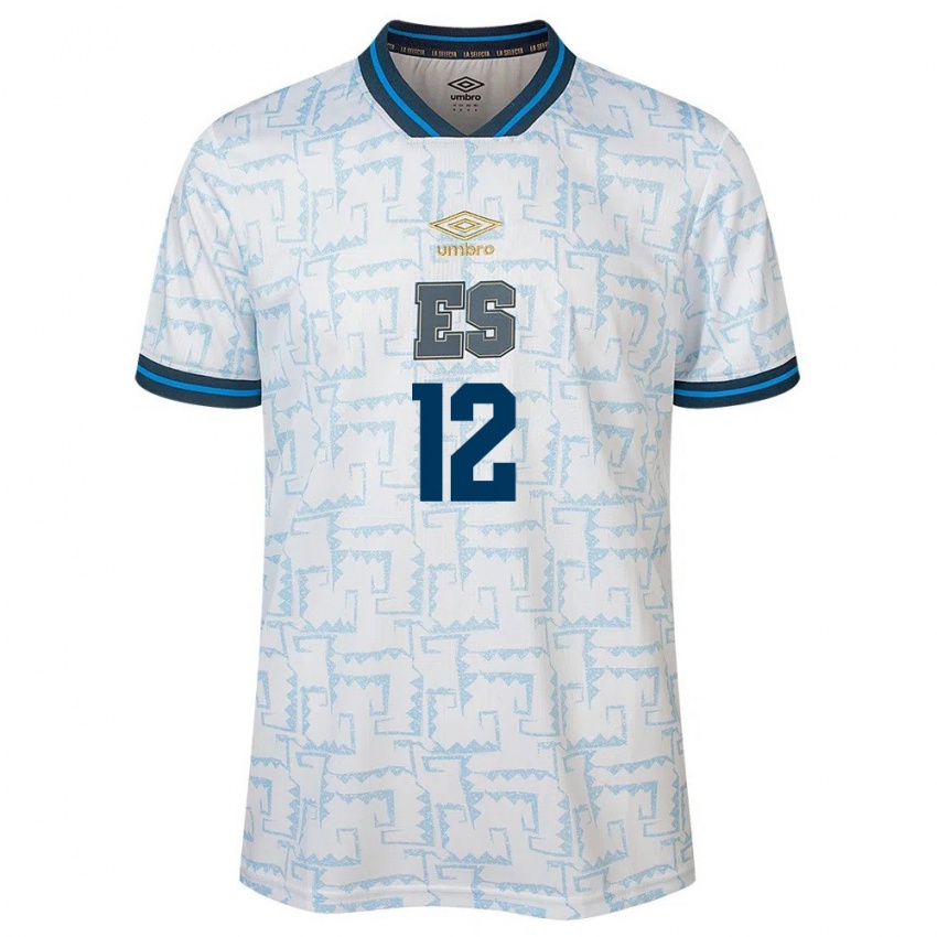 Kinder El Salvador Adrián Aguilar #12 Weiß Auswärtstrikot Trikot 24-26 T-Shirt