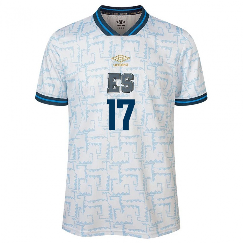 Kinder El Salvador Diego Flores #17 Weiß Auswärtstrikot Trikot 24-26 T-Shirt