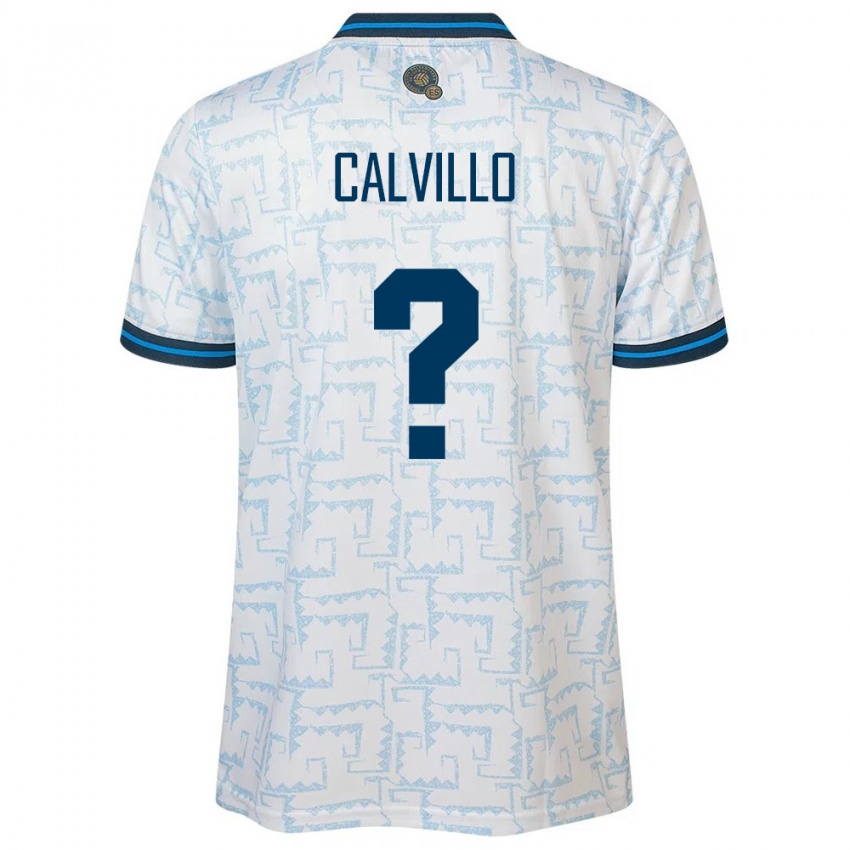 Kinder El Salvador Eric Calvillo #0 Weiß Auswärtstrikot Trikot 24-26 T-Shirt