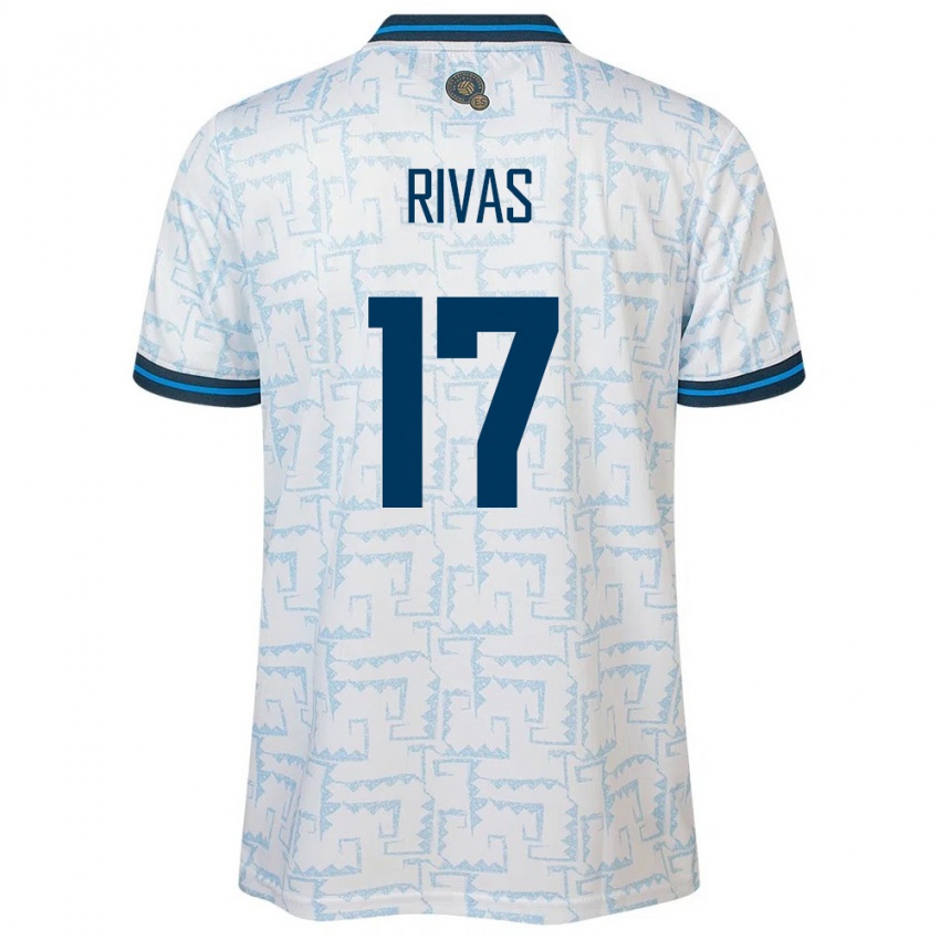 Kinder El Salvador Eduardo Rivas #17 Weiß Auswärtstrikot Trikot 24-26 T-Shirt