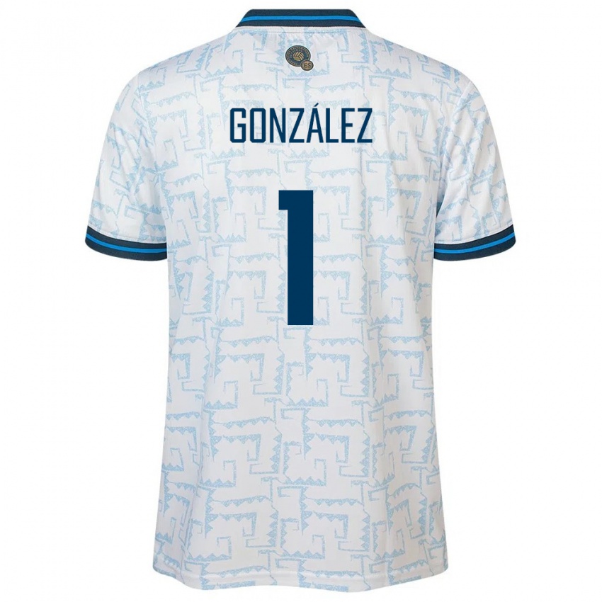 Kinder El Salvador Mario González #1 Weiß Auswärtstrikot Trikot 24-26 T-Shirt