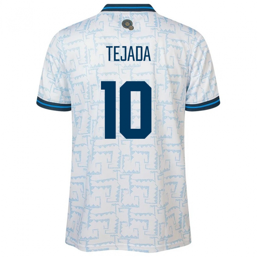 Kinder El Salvador Rafael Tejada #10 Weiß Auswärtstrikot Trikot 24-26 T-Shirt