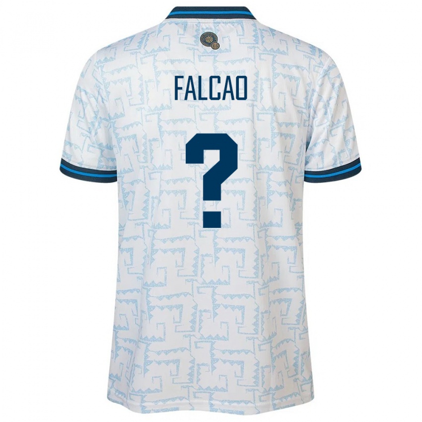 Kinder El Salvador Kiano Falcao #0 Weiß Auswärtstrikot Trikot 24-26 T-Shirt