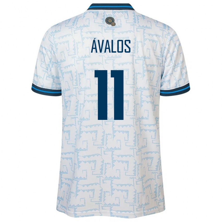 Kinder El Salvador Raúl Ávalos #11 Weiß Auswärtstrikot Trikot 24-26 T-Shirt