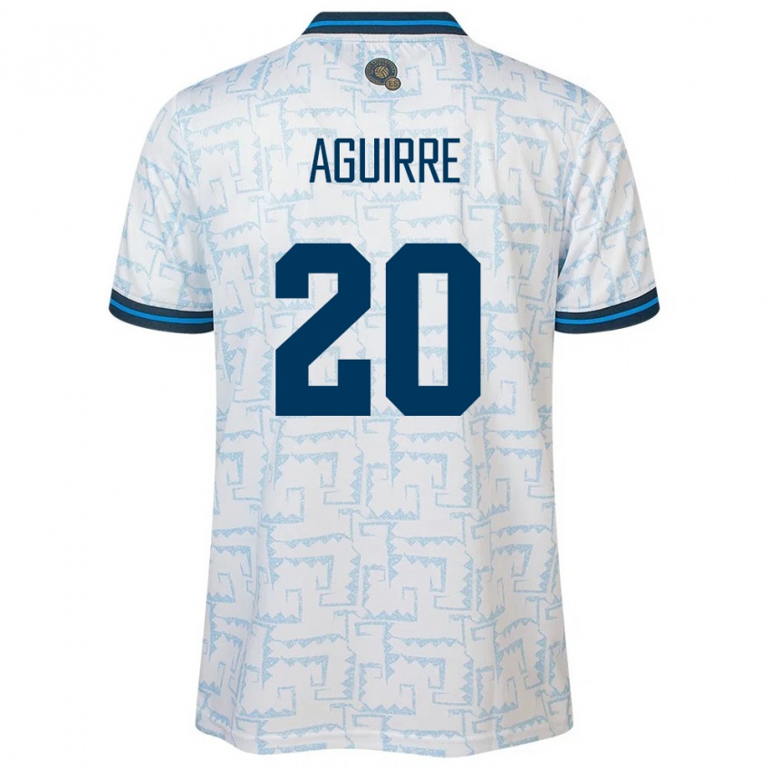 Kinder El Salvador Jonathan Aguirre #20 Weiß Auswärtstrikot Trikot 24-26 T-Shirt