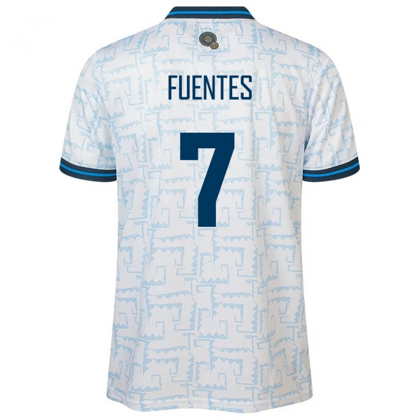 Kinder El Salvador Danielle Fuentes #7 Weiß Auswärtstrikot Trikot 24-26 T-Shirt