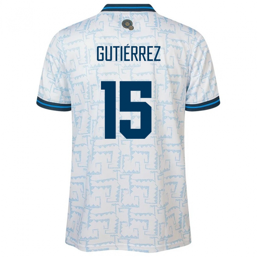 Kinder El Salvador Danya Gutiérrez #15 Weiß Auswärtstrikot Trikot 24-26 T-Shirt