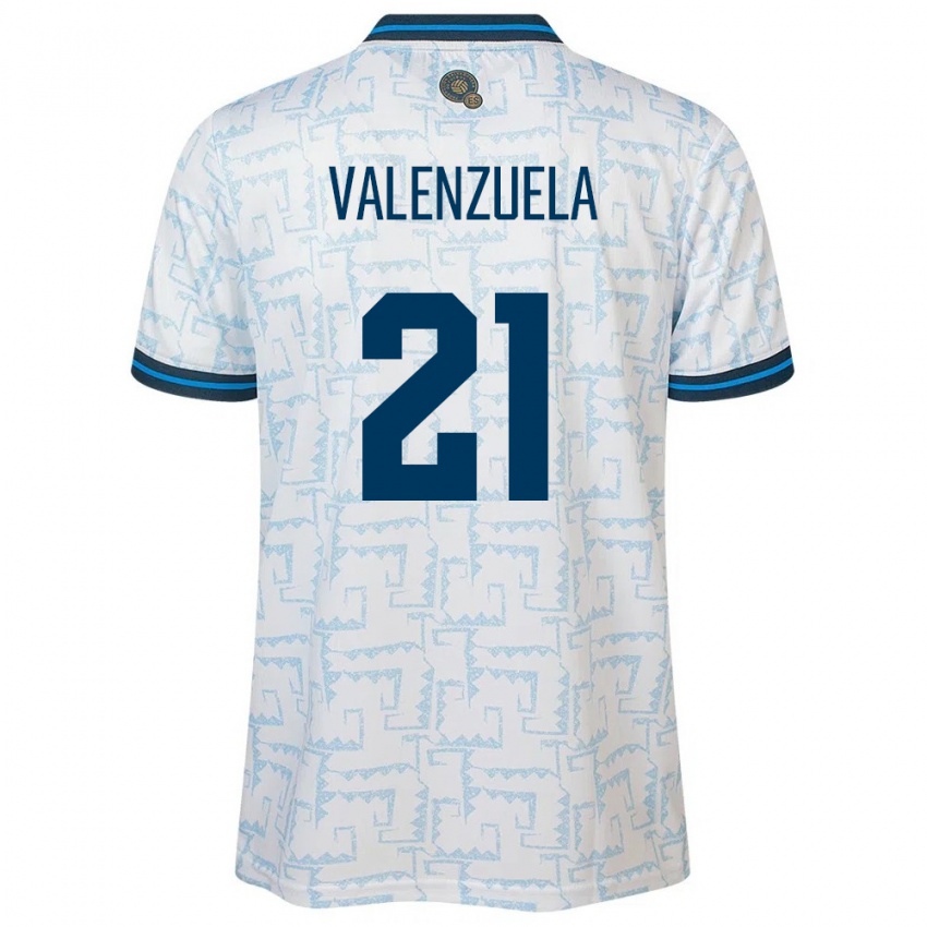 Kinder El Salvador Ana Valenzuela #21 Weiß Auswärtstrikot Trikot 24-26 T-Shirt