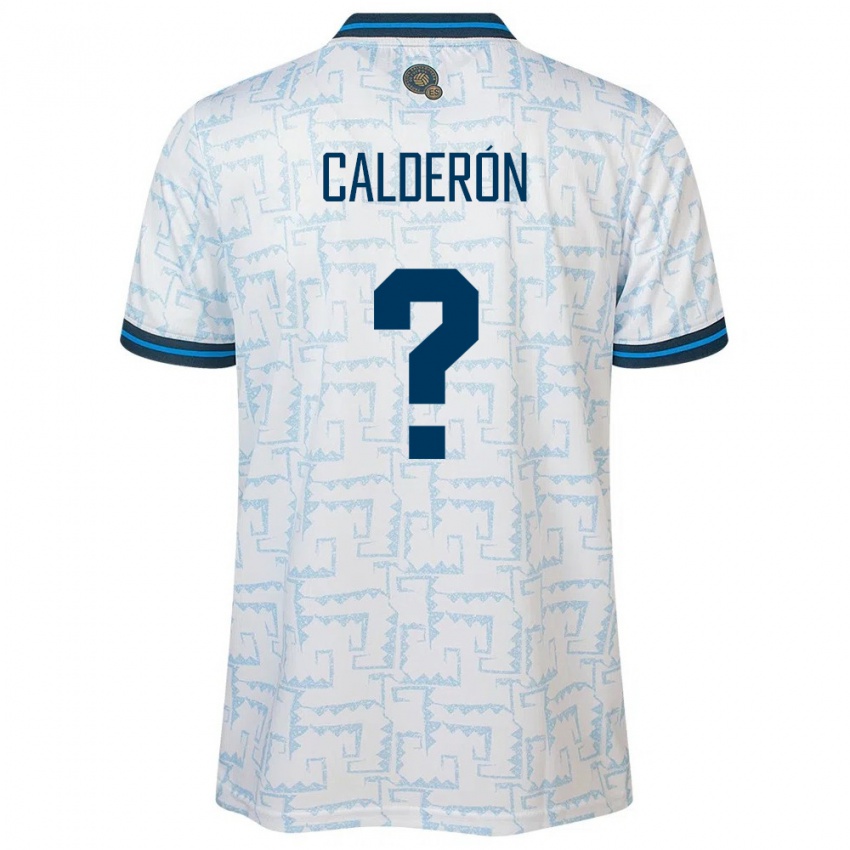 Kinder El Salvador Paola Calderón #0 Weiß Auswärtstrikot Trikot 24-26 T-Shirt