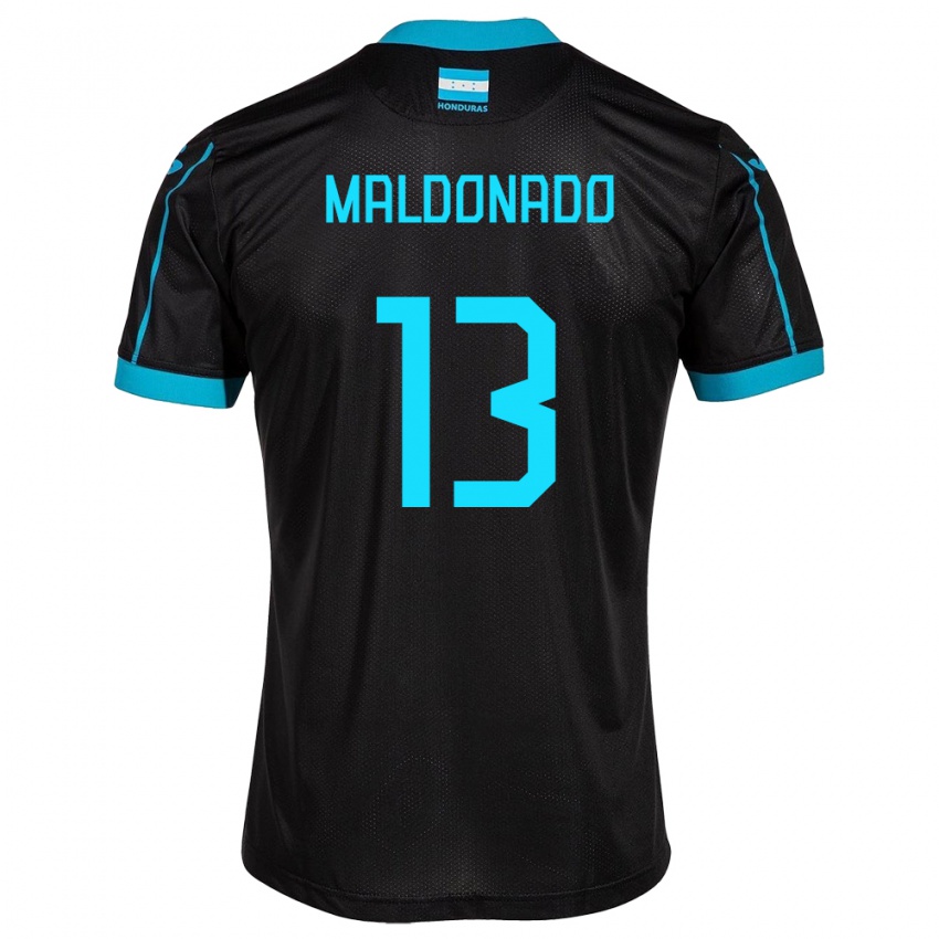 Kinder Honduras Edwin Maldonado #13 Schwarz Auswärtstrikot Trikot 24-26 T-Shirt