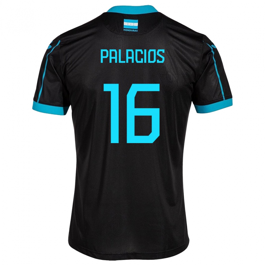 Kinder Honduras Danilo Palacios #16 Schwarz Auswärtstrikot Trikot 24-26 T-Shirt