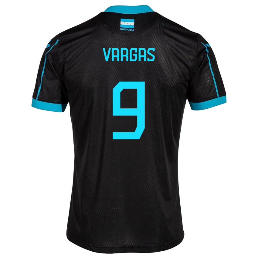 Kinder Honduras Nayrobi Vargas #9 Schwarz Auswärtstrikot Trikot 24-26 T-Shirt