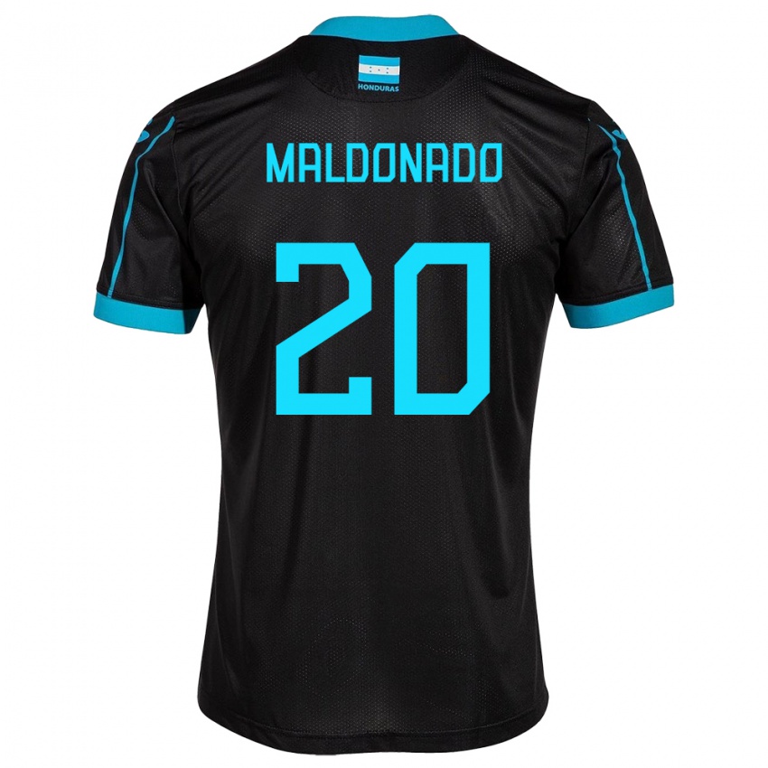 Kinder Honduras Alessandro Maldonado #20 Schwarz Auswärtstrikot Trikot 24-26 T-Shirt