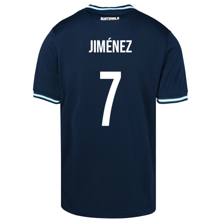 Kinder Guatemala Cristian Jiménez #7 Blau Auswärtstrikot Trikot 24-26 T-Shirt