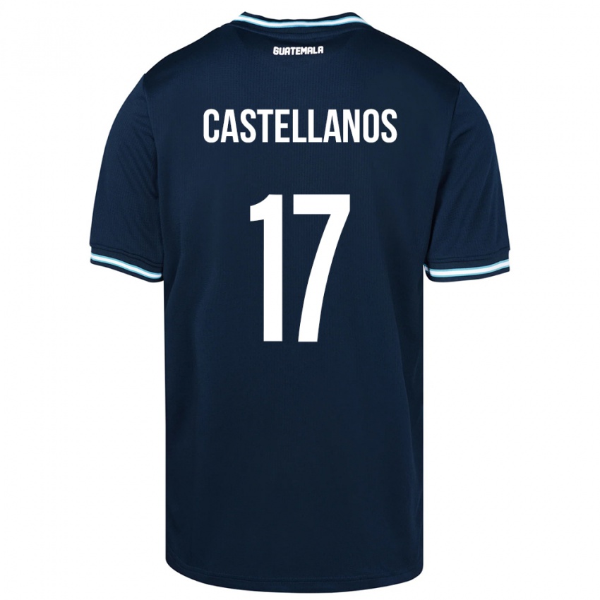 Kinder Guatemala Óscar Castellanos #17 Blau Auswärtstrikot Trikot 24-26 T-Shirt