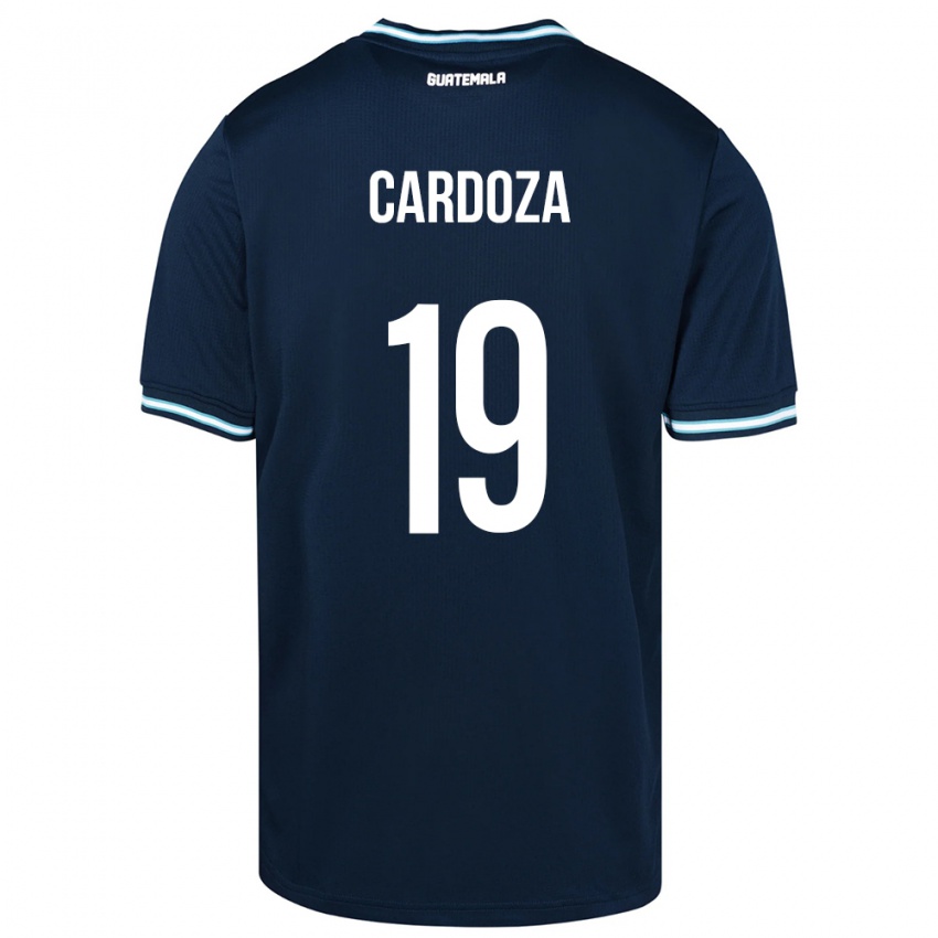 Kinder Guatemala Elmer Cardoza #19 Blau Auswärtstrikot Trikot 24-26 T-Shirt