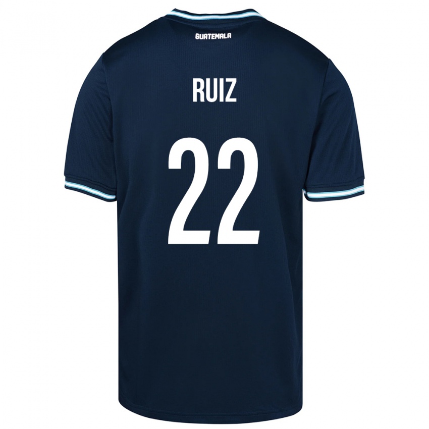 Kinder Guatemala Kevin Ruiz #22 Blau Auswärtstrikot Trikot 24-26 T-Shirt