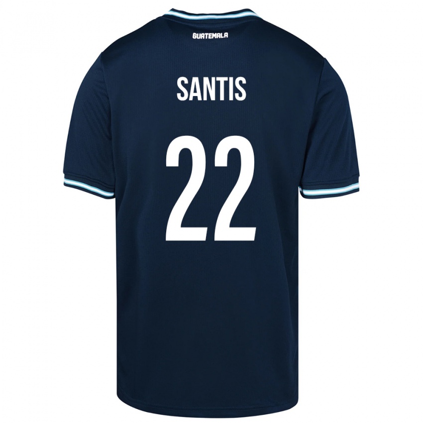 Kinder Guatemala Diego Santis #22 Blau Auswärtstrikot Trikot 24-26 T-Shirt