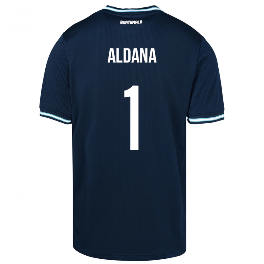 Kinder Guatemala David Aldana #1 Blau Auswärtstrikot Trikot 24-26 T-Shirt