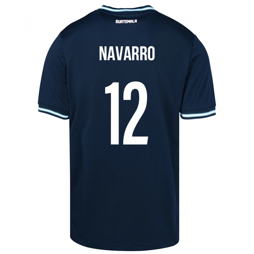 Kinder Guatemala Kenderson Navarro #12 Blau Auswärtstrikot Trikot 24-26 T-Shirt