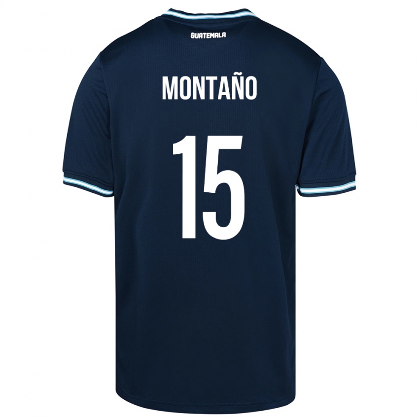 Kinder Guatemala Figo Montaño #15 Blau Auswärtstrikot Trikot 24-26 T-Shirt