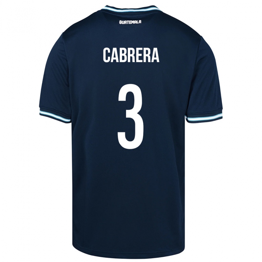 Kinder Guatemala Gabriel Cabrera #3 Blau Auswärtstrikot Trikot 24-26 T-Shirt