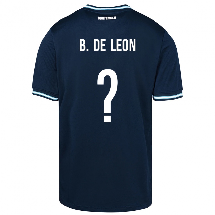 Kinder Guatemala Brandon De Leon #0 Blau Auswärtstrikot Trikot 24-26 T-Shirt