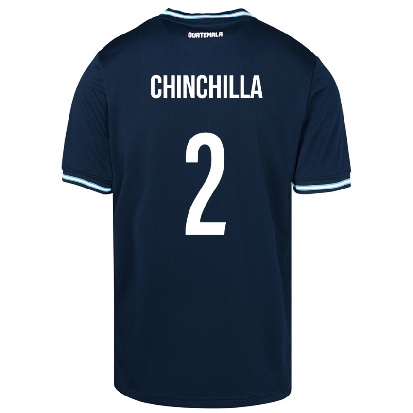 Kinder Guatemala Nicolás Chinchilla #2 Blau Auswärtstrikot Trikot 24-26 T-Shirt