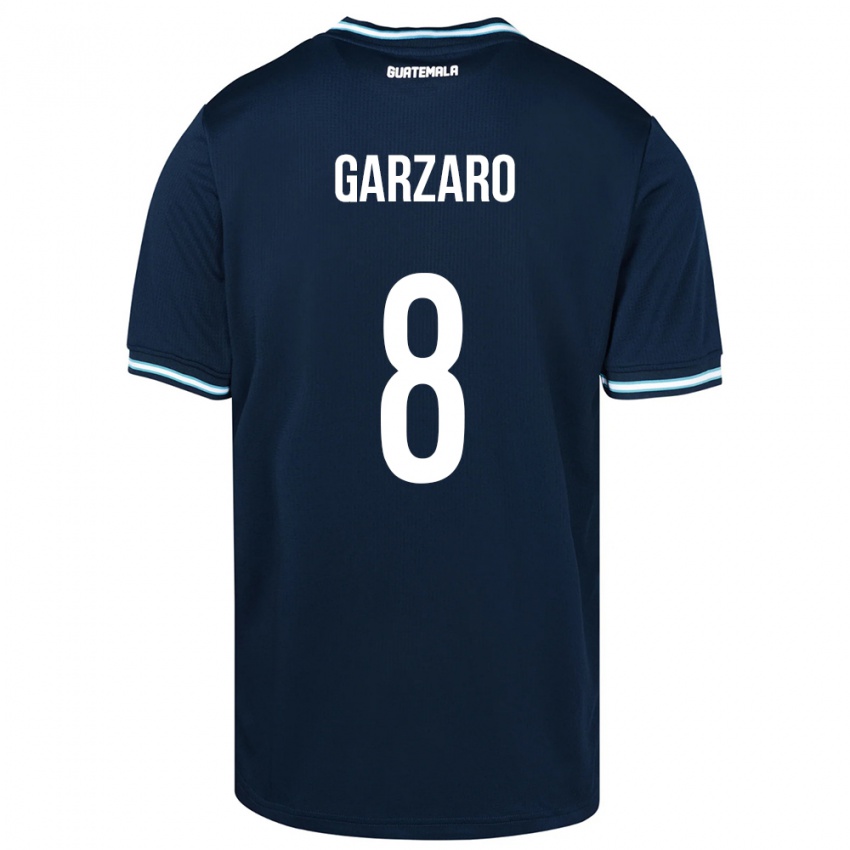 Kinder Guatemala Santiago Garzaro #8 Blau Auswärtstrikot Trikot 24-26 T-Shirt