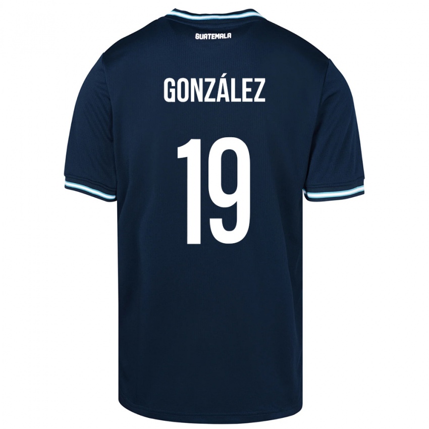 Kinder Guatemala Karen González #19 Blau Auswärtstrikot Trikot 24-26 T-Shirt