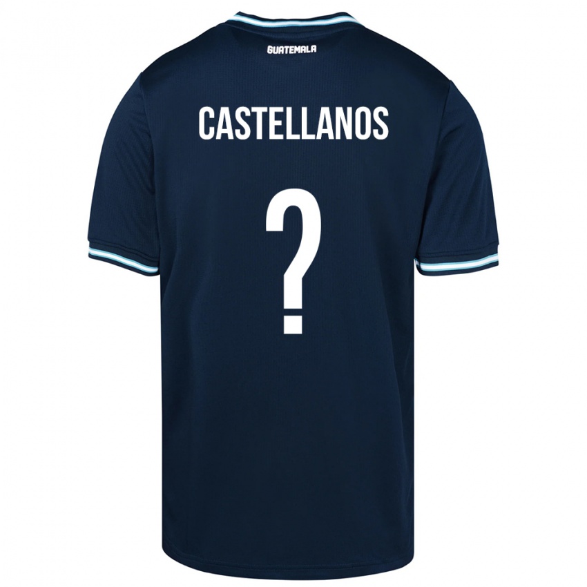 Kinder Guatemala Jezmin Castellanos #0 Blau Auswärtstrikot Trikot 24-26 T-Shirt