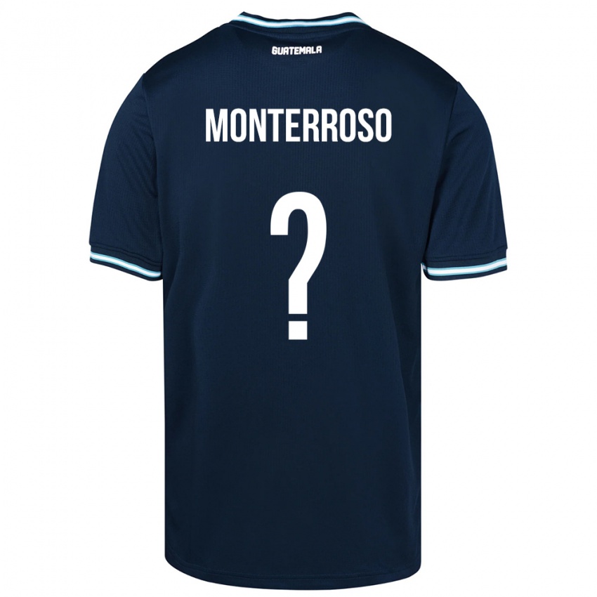 Kinder Guatemala María Monterroso #0 Blau Auswärtstrikot Trikot 24-26 T-Shirt