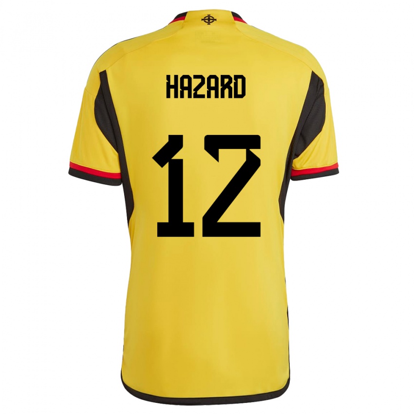 Kinder Nordirland Conor Hazard #12 Weiß Auswärtstrikot Trikot 24-26 T-Shirt