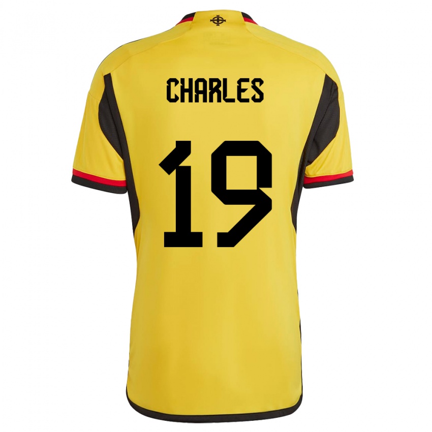 Kinder Nordirland Shea Charles #19 Weiß Auswärtstrikot Trikot 24-26 T-Shirt