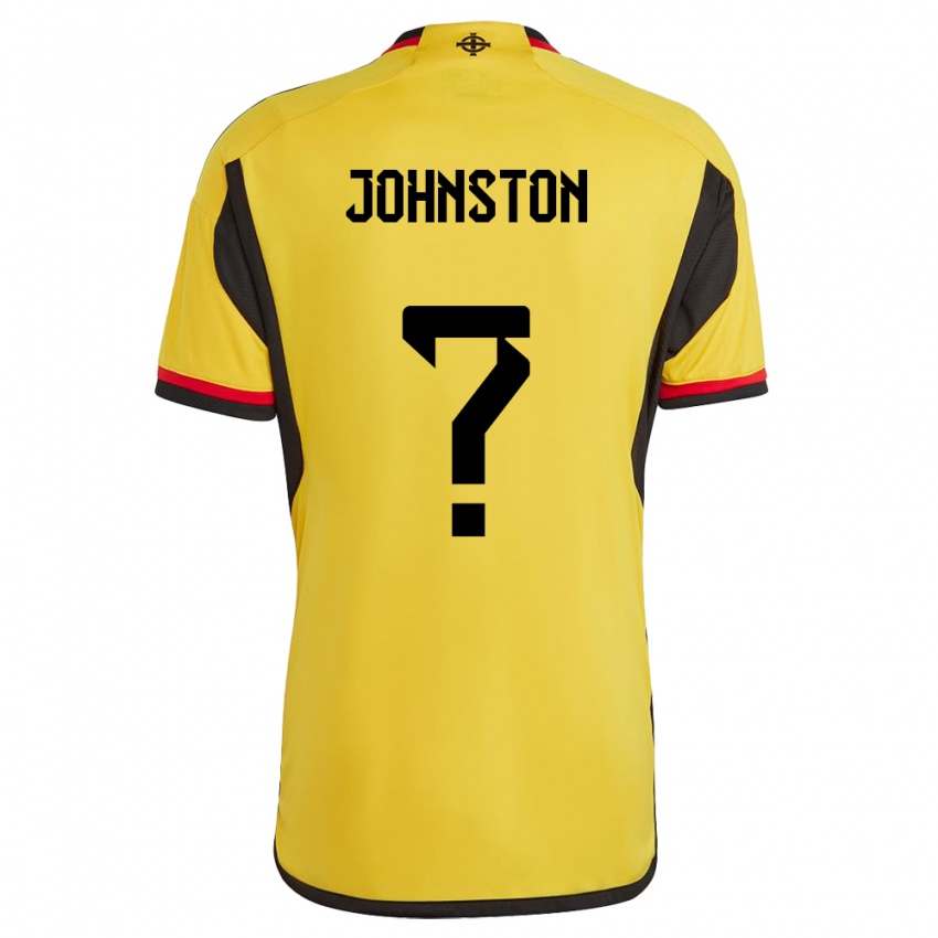 Kinder Nordirland Carl Johnston #0 Weiß Auswärtstrikot Trikot 24-26 T-Shirt