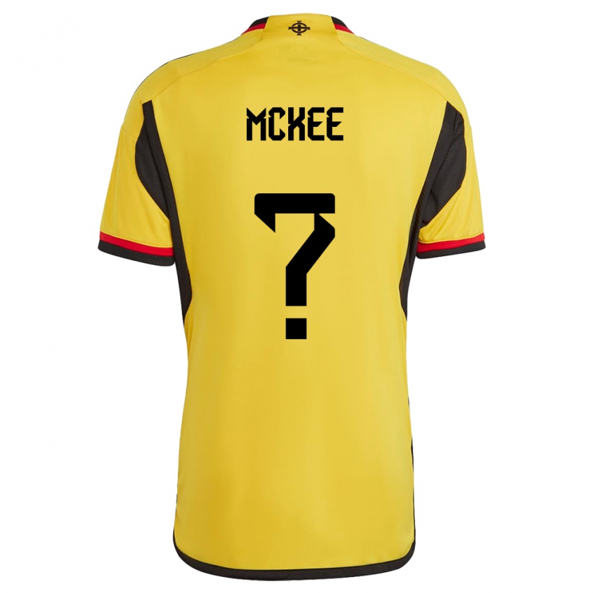 Kinder Nordirland Chris Mckee #0 Weiß Auswärtstrikot Trikot 24-26 T-Shirt