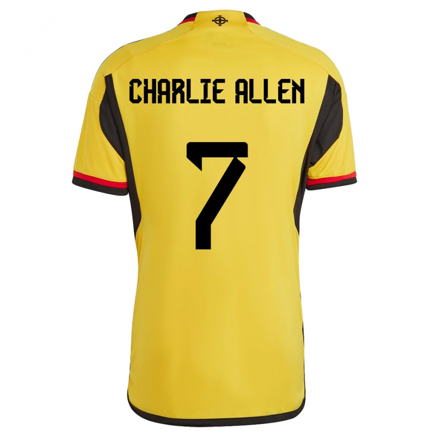 Kinder Nordirland Charlie Allen #7 Weiß Auswärtstrikot Trikot 24-26 T-Shirt