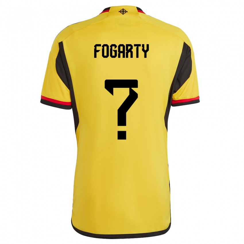 Kinder Nordirland Tom Fogarty #0 Weiß Auswärtstrikot Trikot 24-26 T-Shirt