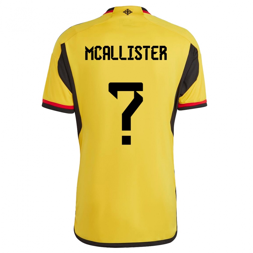 Kinder Nordirland Sean Mcallister #0 Weiß Auswärtstrikot Trikot 24-26 T-Shirt