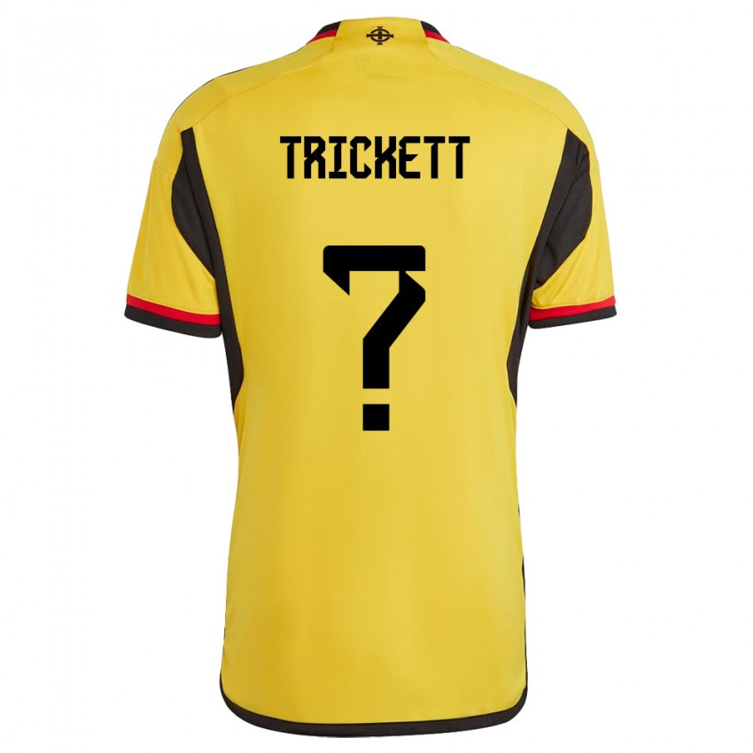 Kinder Nordirland Lewis Trickett #0 Weiß Auswärtstrikot Trikot 24-26 T-Shirt