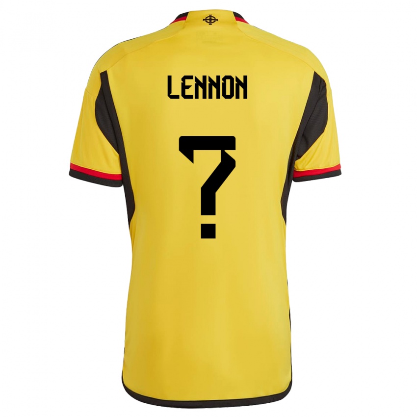 Kinder Nordirland Gallagher Lennon #0 Weiß Auswärtstrikot Trikot 24-26 T-Shirt