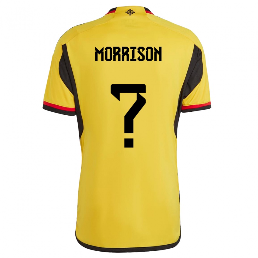 Kinder Nordirland Kieran Morrison #0 Weiß Auswärtstrikot Trikot 24-26 T-Shirt