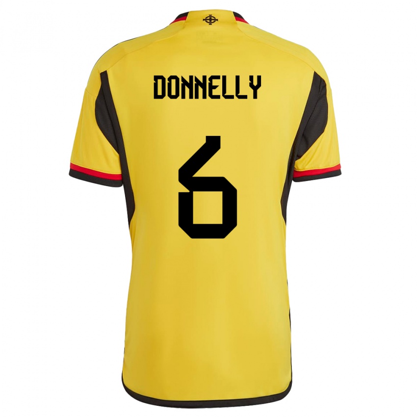 Kinder Nordirland Ryan Donnelly #6 Weiß Auswärtstrikot Trikot 24-26 T-Shirt