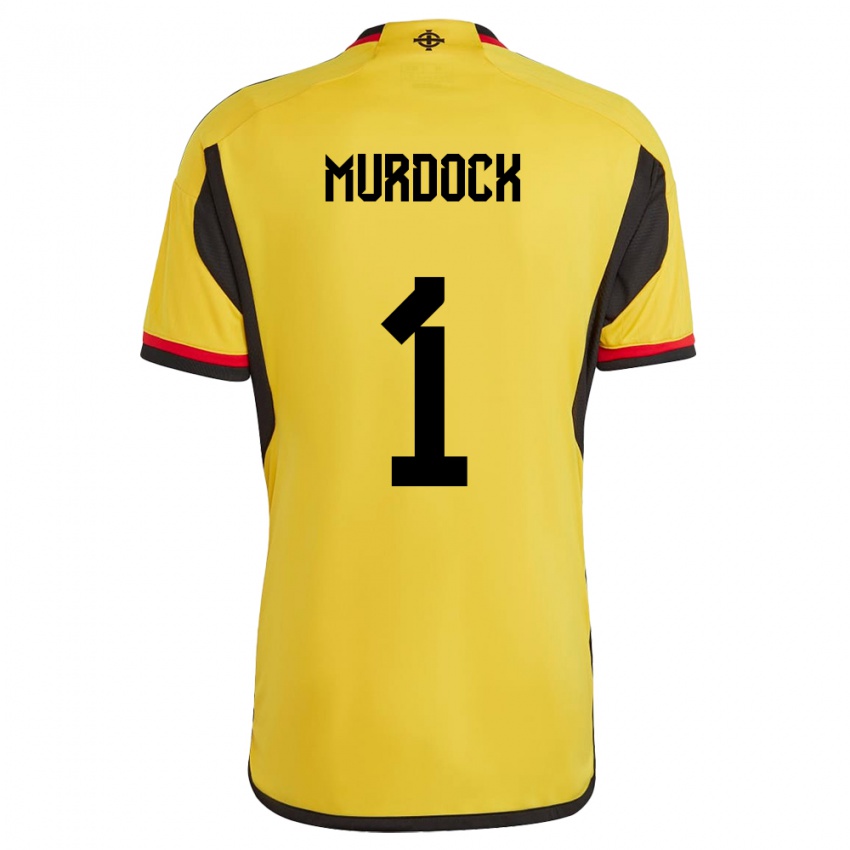 Kinder Nordirland Will Murdock #1 Weiß Auswärtstrikot Trikot 24-26 T-Shirt