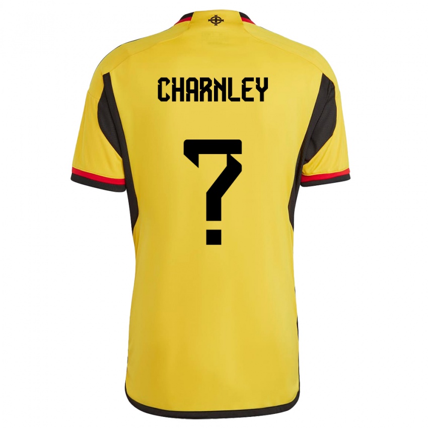 Kinder Nordirland Jayden Charnley #0 Weiß Auswärtstrikot Trikot 24-26 T-Shirt